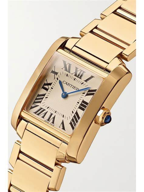 cartier tank men's gold|cartier men's tank watch price.